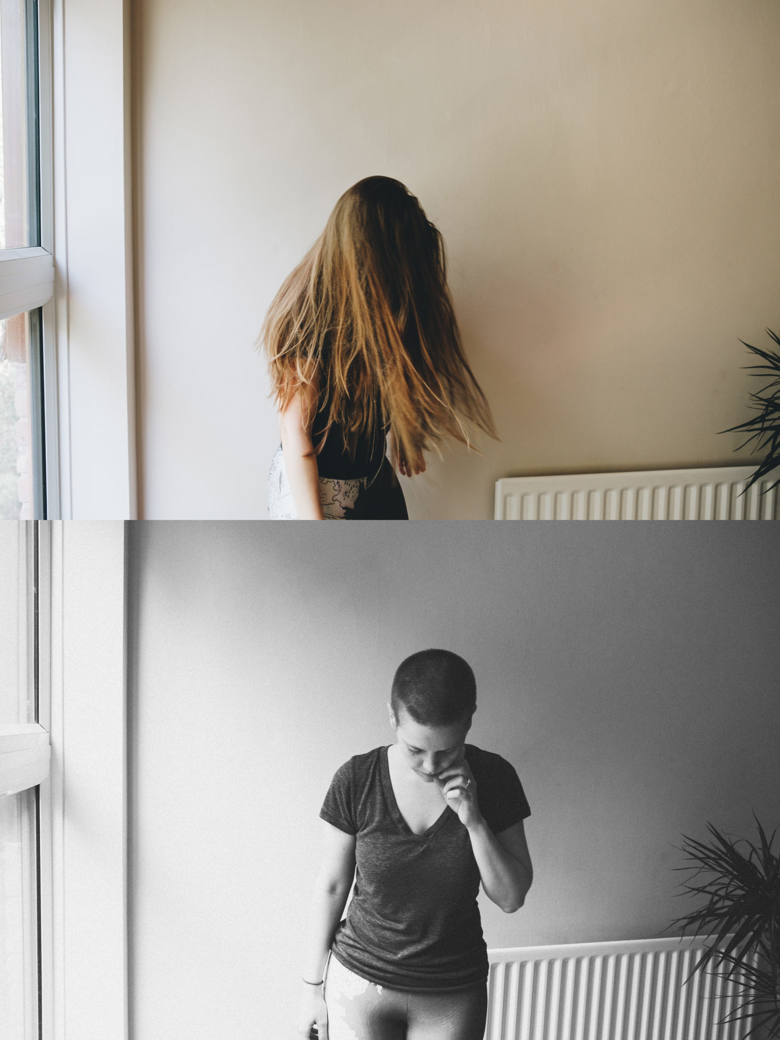 Before and After Woman Shaving Hair Little Princess Trust