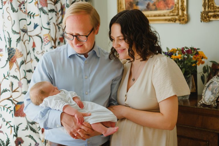Golden Newborn Session At Home