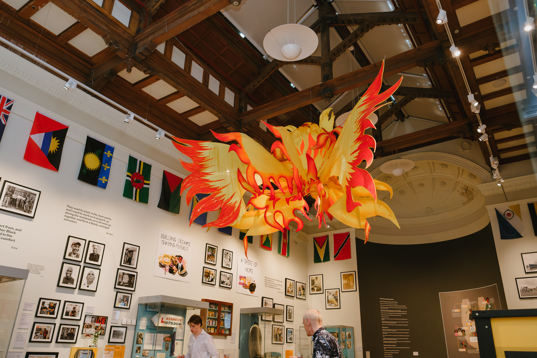 Phoenix art display at Weston Park Museum